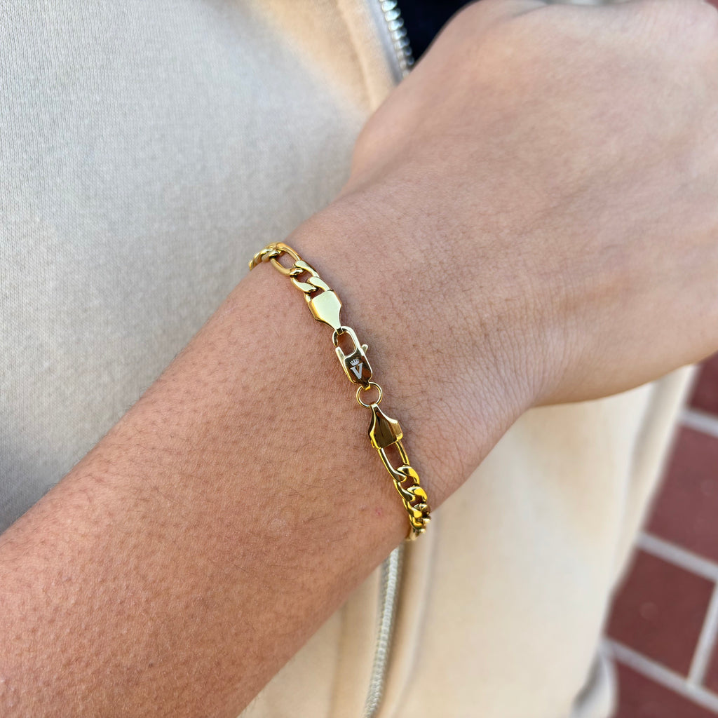 Figaro Bracelet (Gold) 5mm
