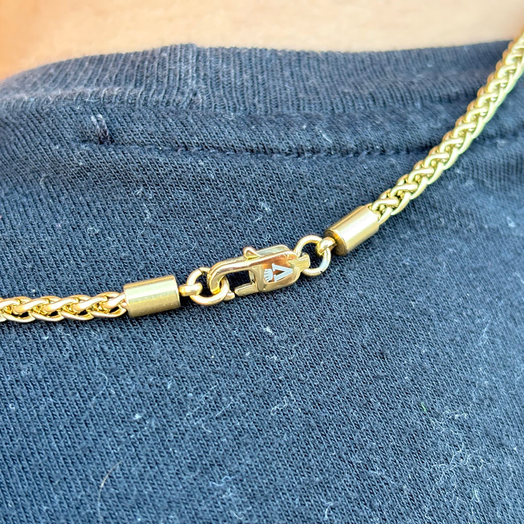 Iced Cross (Gold) 3mm Wheat