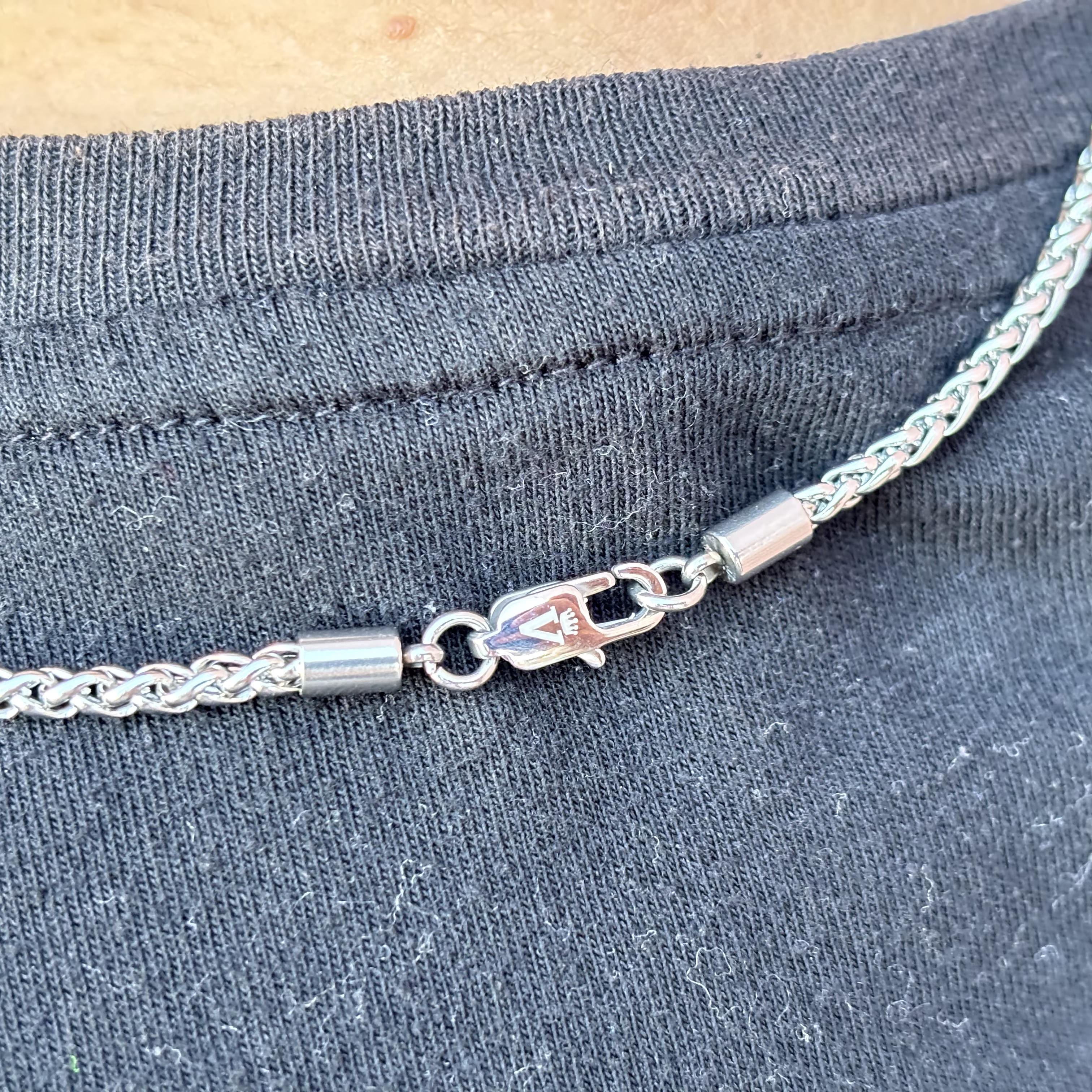 Iced Cross (Silver) 3mm Wheat